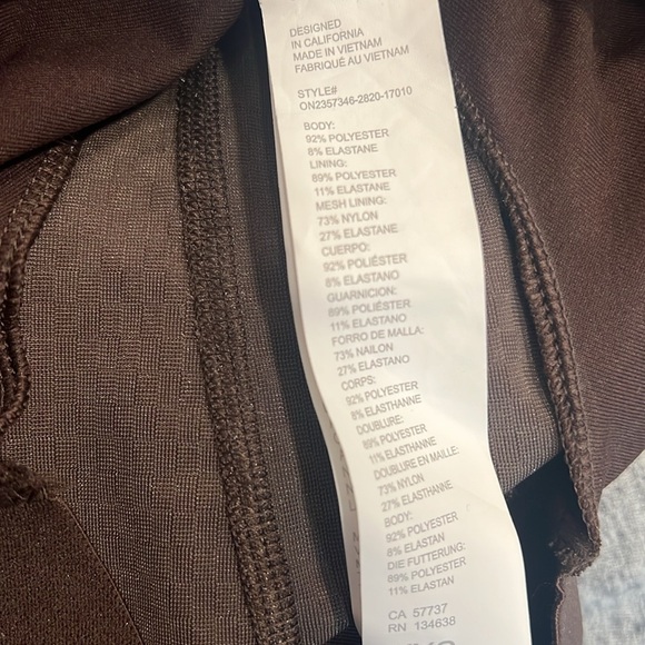 Fabletics Velour Mock-neck 7/8 Jumpsuit in Cacao Size XXS - Picture 9 of 9